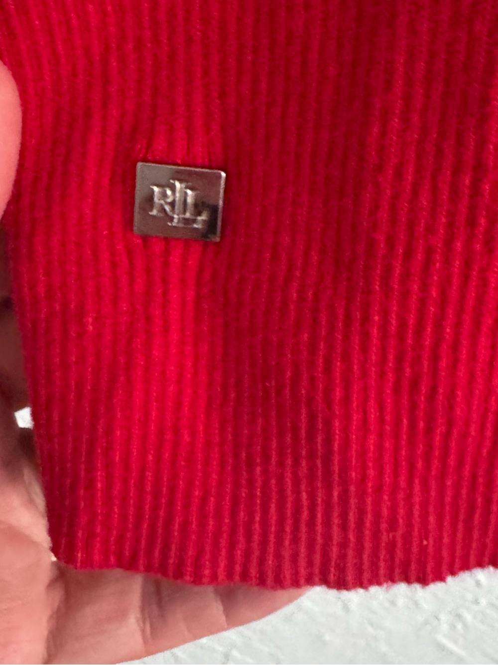LAUREN RALPH LAUREN RED RIBBED TURTLENECK SWEATER TOP SZ XXL - Picture 4 of 4